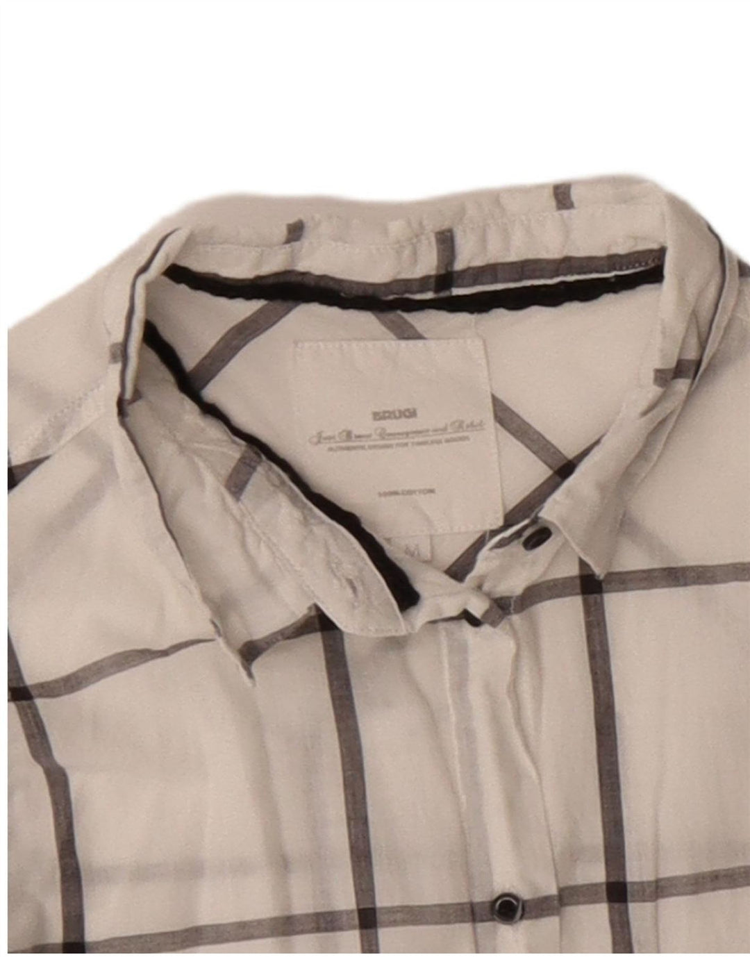 Ženska košulja Brugi UK 14 Srednje bijeli karirani pamuk