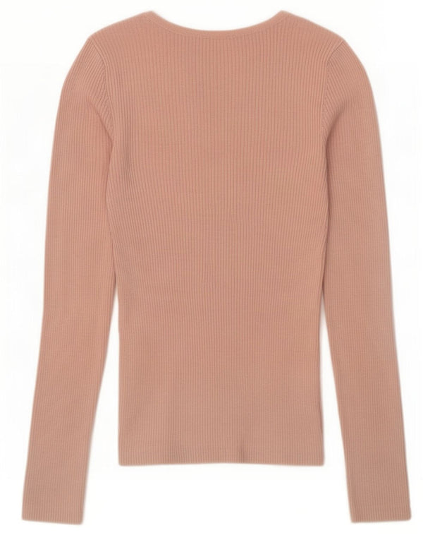 Topshop ženska majica dugih rukava UK 8 Mala ružičasta viskoza