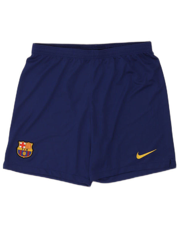 Nike Mens Barcelona Graphic Sport Shorts Large Navy Blue
