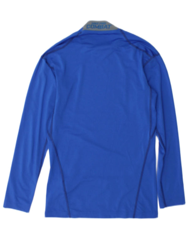 Nike Mens Dri Fit Top Long Sleeve Small Blue Polyester