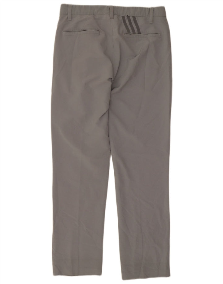 Adidas muške ravne chino hlače W30 L28 sivi poliester