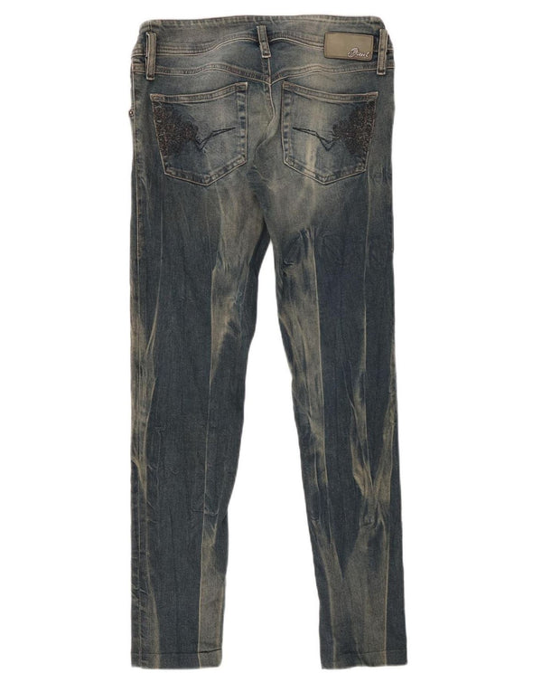 DIESEL Ženske uske sužene traperice Matic Acid Wash W29 L29 Plavi pamuk