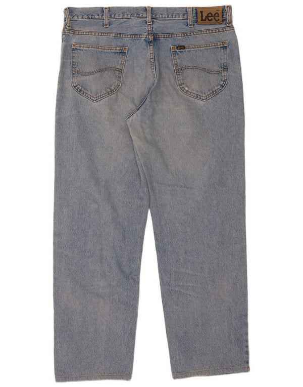 Lee Mens Chicago Straight Jeans W40 L34 Plavi pamuk