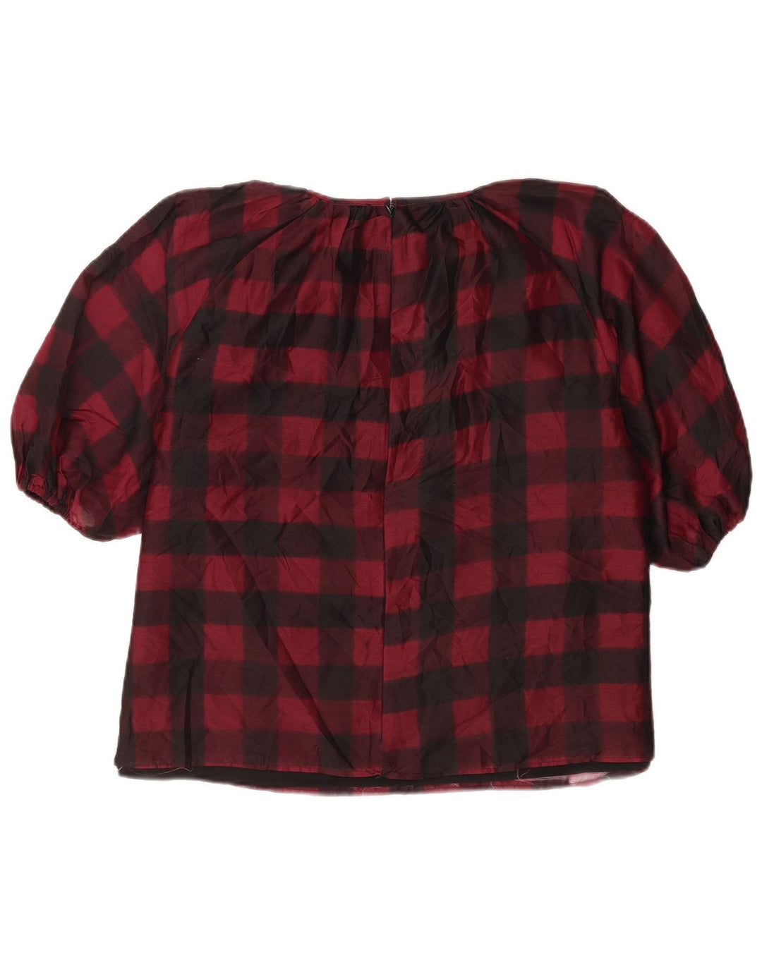 Oasis ženski gornji dio bluze 3/4 rukava UK 16 Large Red Gingham