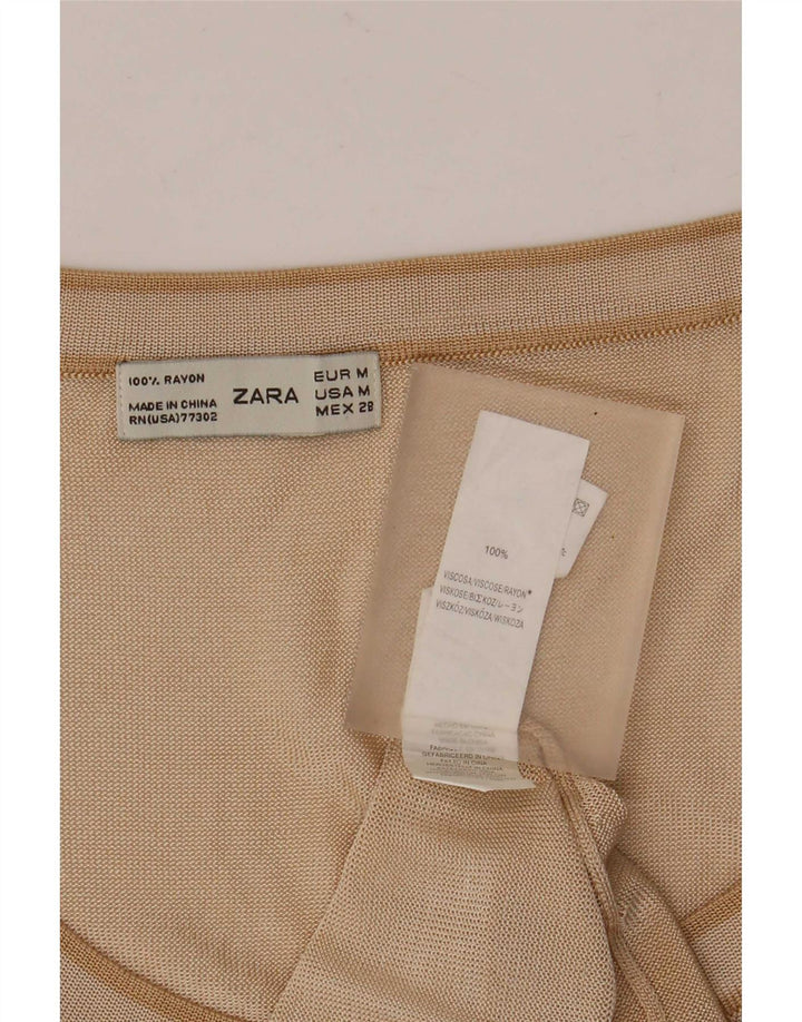 Zara ženski prsluk UK 12 srednje bež viskoza