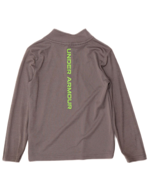 Under Armour Boys Graphic Pulover Trenirka Top 5-6 Years Grey prugasta