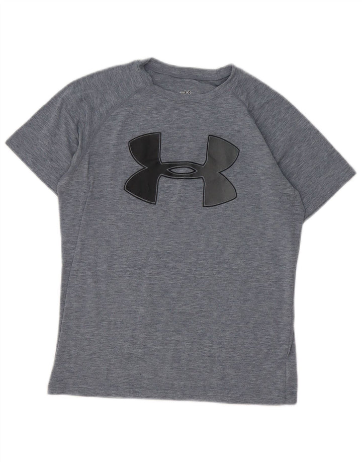 Under Armour majica kratkih rukava s grafičkim motivima za dječake 9-10 godina, srednje siva s pjegama