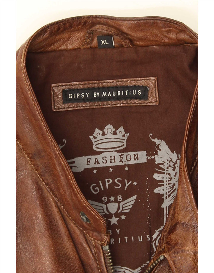 Gipsy muška kožna jakna UK 42 XL smeđa