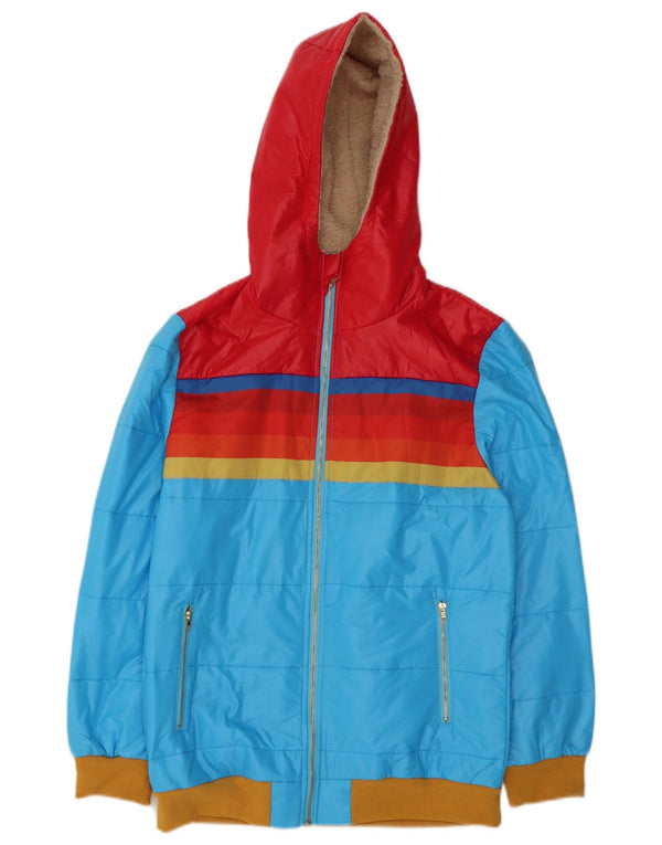 Vintage ženska jakna s kapuljačom UK 14 srednje plave boje