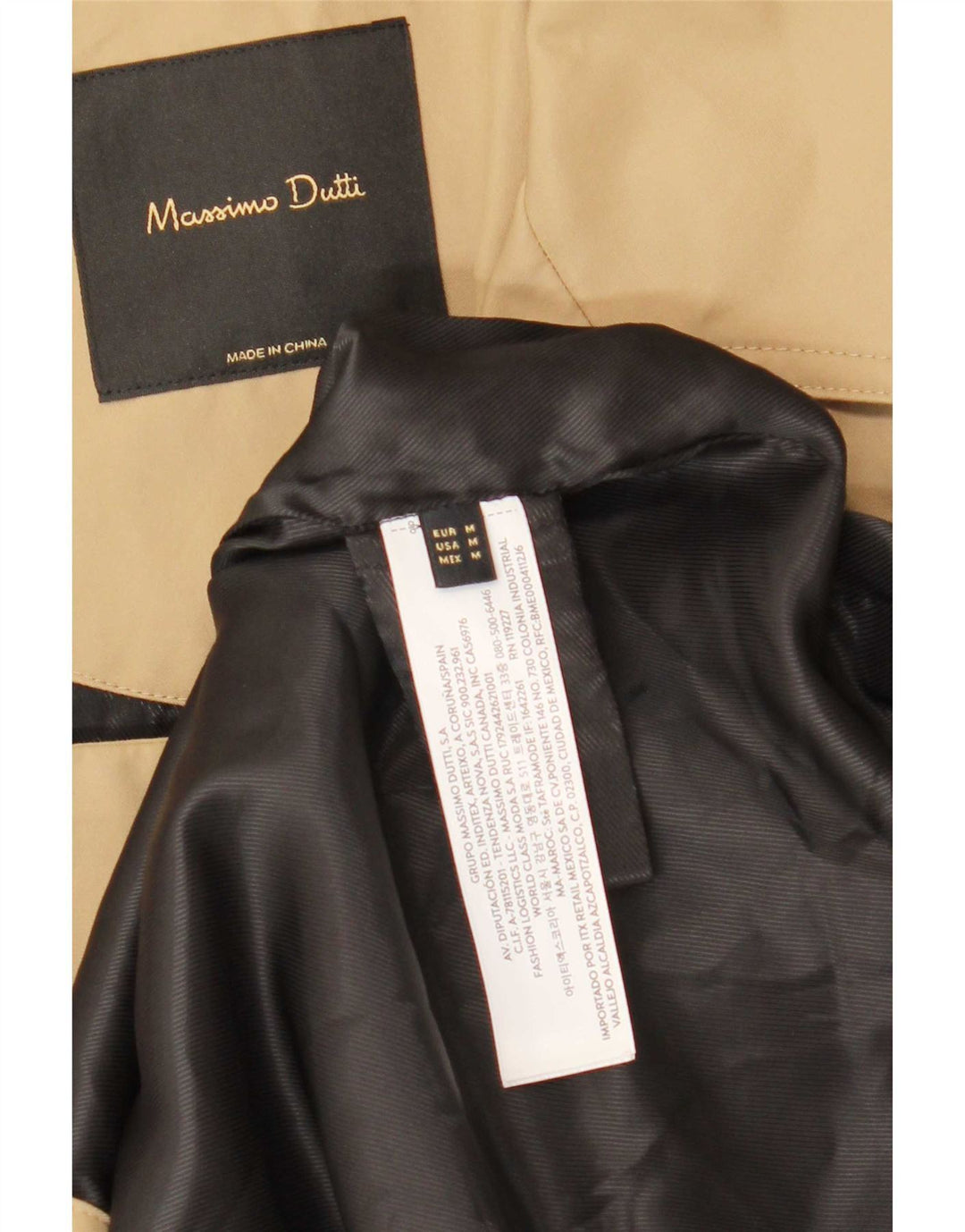 Massimo Dutti ženski kratki, preveliki baloner UK 14 srednje bež pamuk