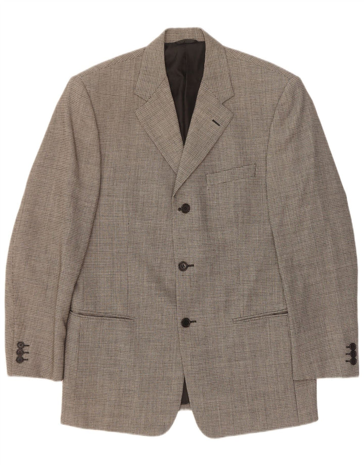 Cerruti 1881 muška jakna s 3 gumba IT 48 srednje siva karirana vuna