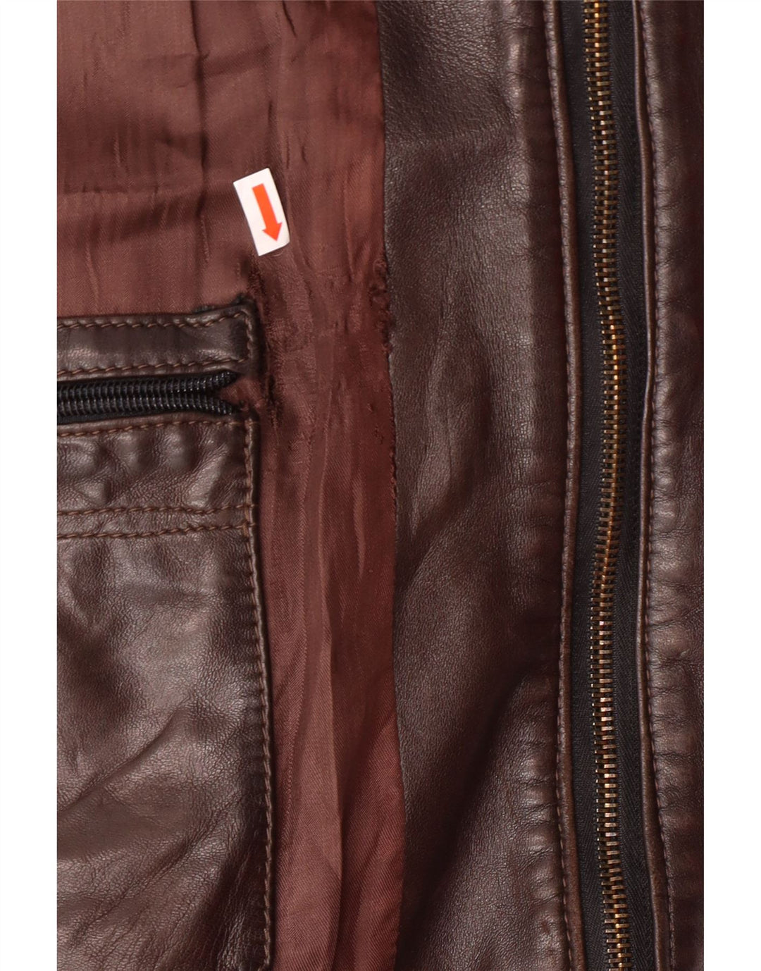 VINTAGE muška kožna jakna UK 38 Srednje smeđa