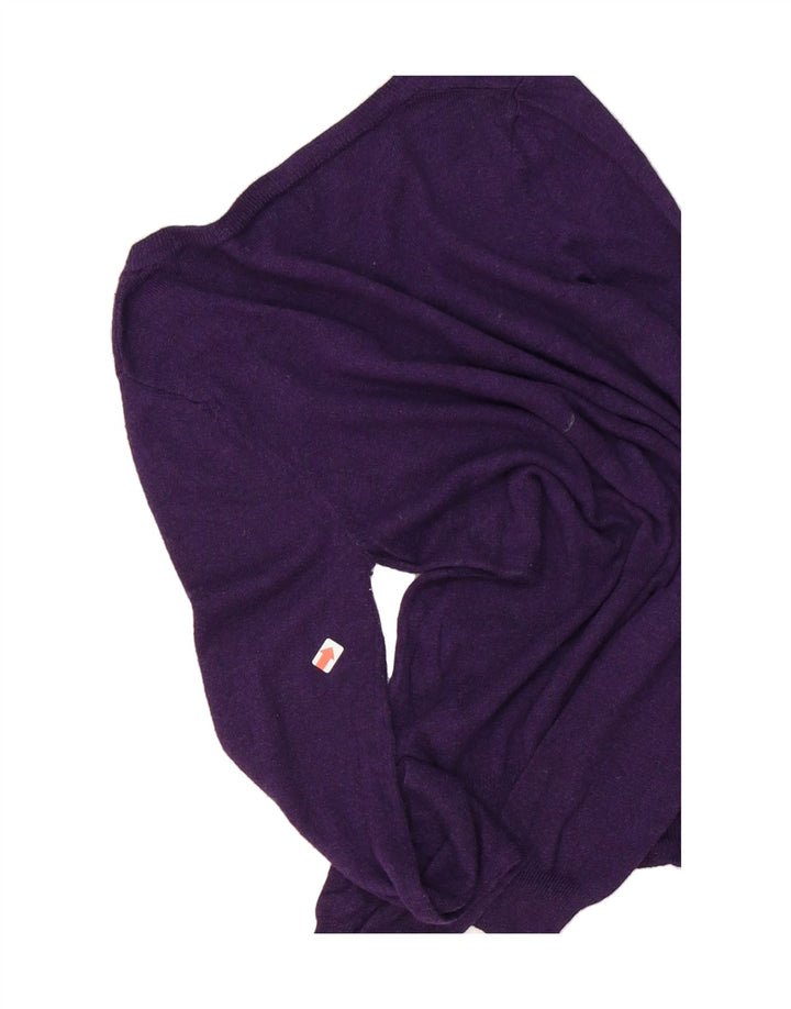 MOSSIMO Womens V-Neck Jumper Sweater UK 10 Small Purple Nylon Vintage Mossimo and Second-Hand Mossimo from Messina Hembry 