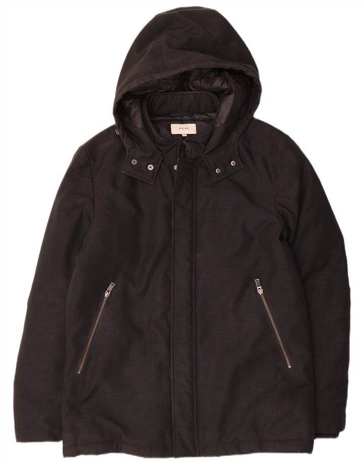Reiss muška podstavljena jakna s kapuljačom UK 42 XL crni poliester