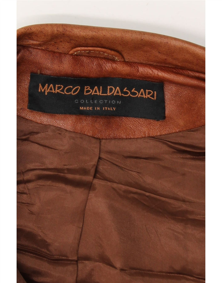 MARCO BALDASSARI muška kožna jakna UK 42 XL smeđa