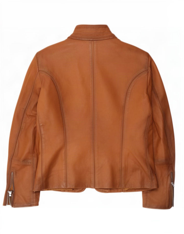 Vintage ženska kožna jakna IT 48 XL smeđa