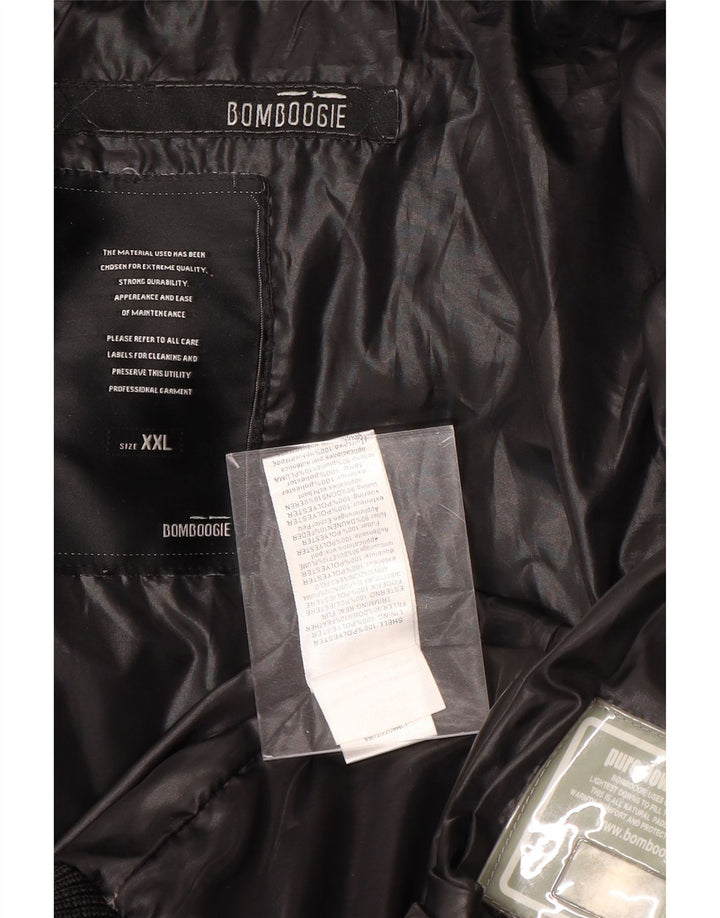 BOMBOOGIE muška podstavljena jakna s kapuljačom UK 44 2XL crni poliester