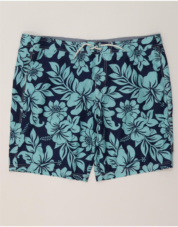 MARKS & SPENCER muške kratke hlače za kupanje 2XL tamnoplavi cvjetni poliester