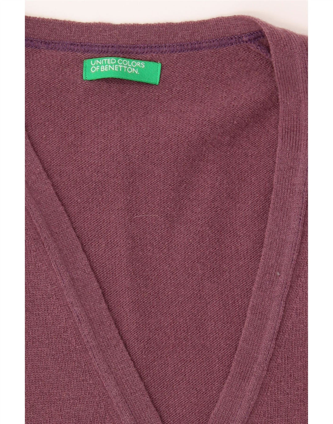 BENETTON Womens Cardigan Sweater UK 12 Medium Burgundy Vintage Benetton and Second-Hand Benetton from Messina Hembry 