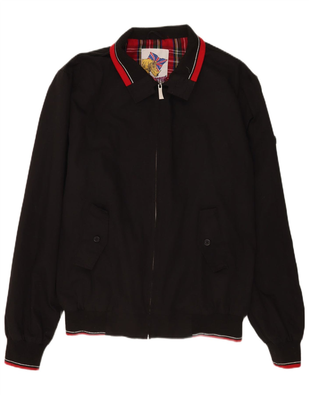 Vintage muška bomber jakna UK 44 2XL crna retro poliester