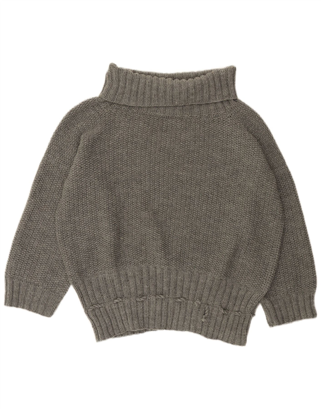 VINTAGE ženski pulover s velikim ovratnikom UK 22 3XL siva