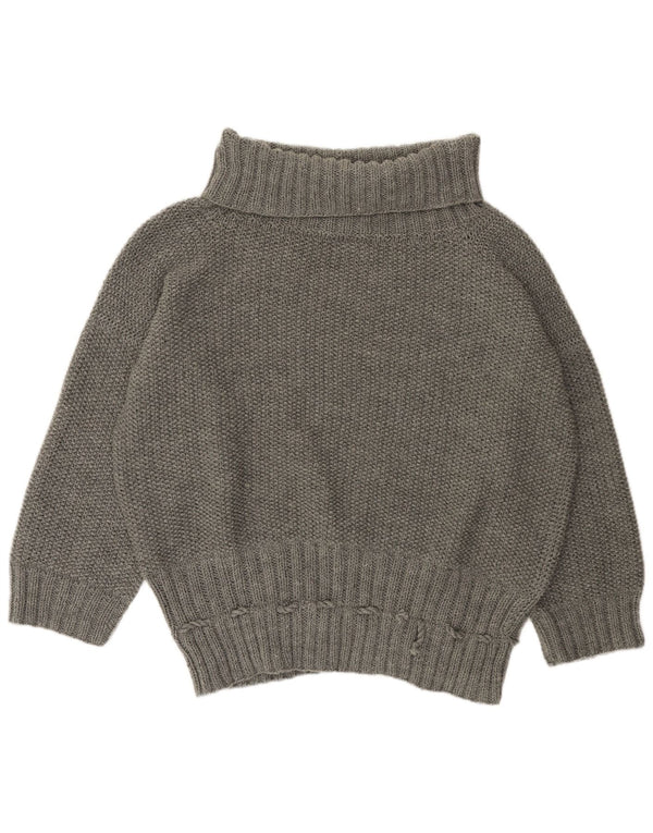 VINTAGE ženski pulover s velikim ovratnikom UK 22 3XL siva