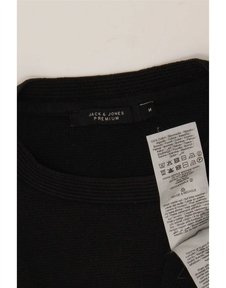Jack & Jones muški džemper s okruglim izrezom Srednji crni pamuk