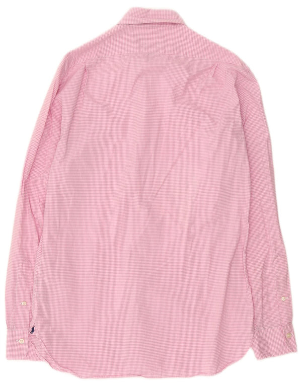 Polo Ralph Lauren muška uska košulja veličina 39 15 1/2 srednje ružičasta gingham