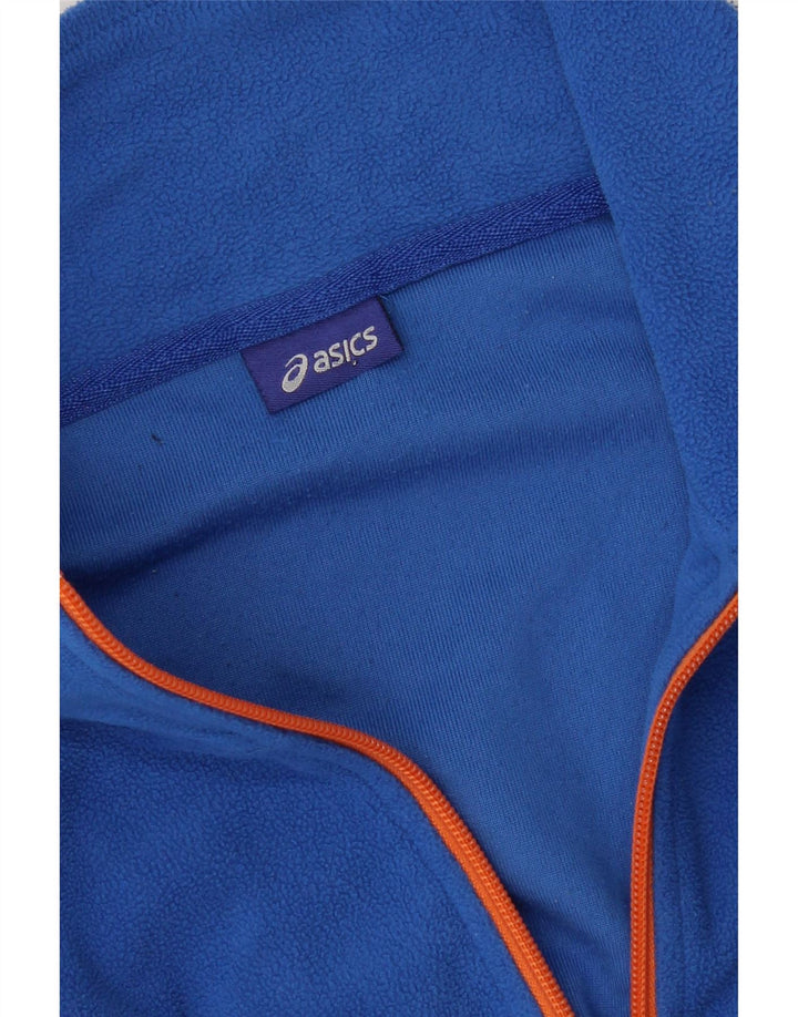 ASICS Womens Zip Neck Fleece Jumper UK 20 2XL Blue Polyester Vintage Asics and Second-Hand Asics from Messina Hembry 