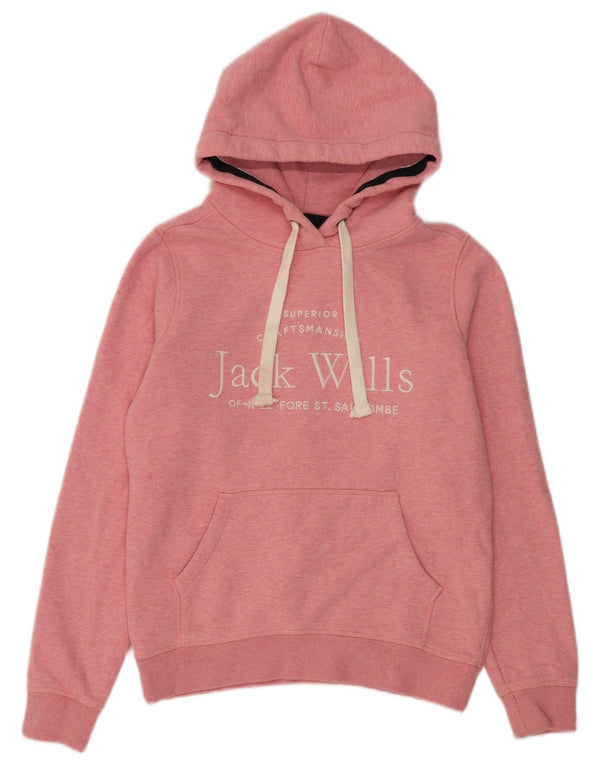 Jack Wills Ženska majica s kapuljačom s kapuljačom UK 8 Mali ružičasti flekasti pamuk