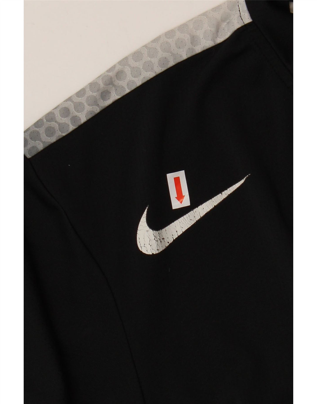 NIKE muška Dri Fit majica kratkih rukava UK 39/41 Srednje crni poliester na točkice