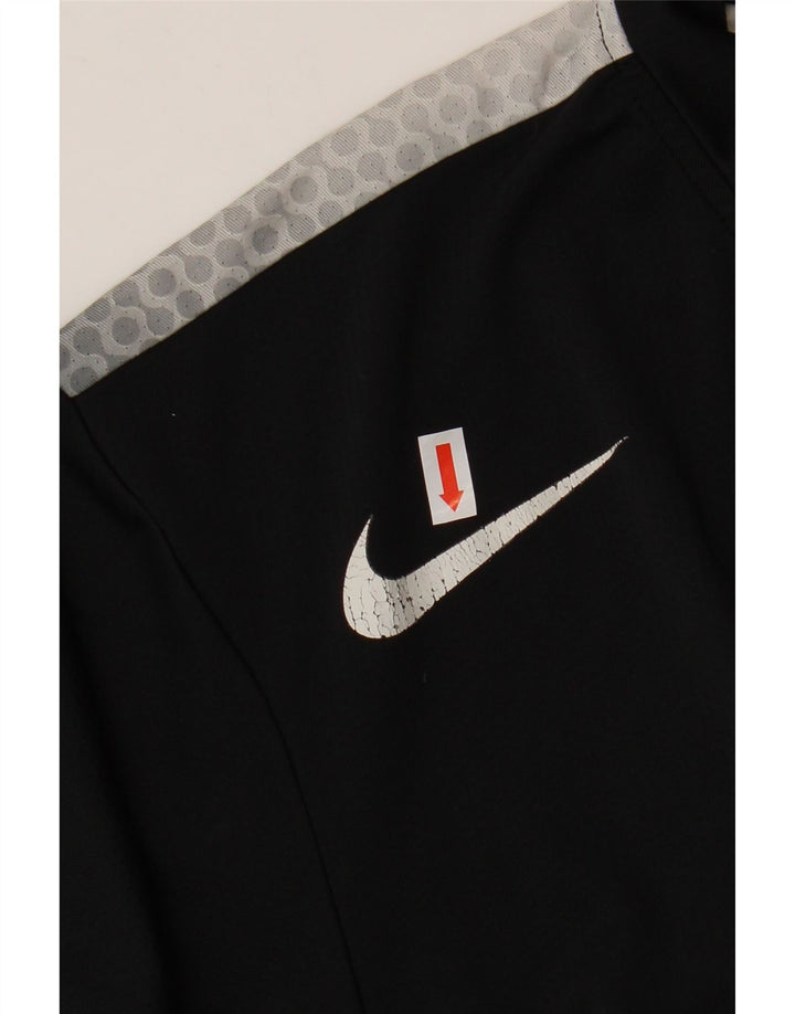 NIKE muška Dri Fit majica kratkih rukava UK 39/41 Srednje crni poliester na točkice