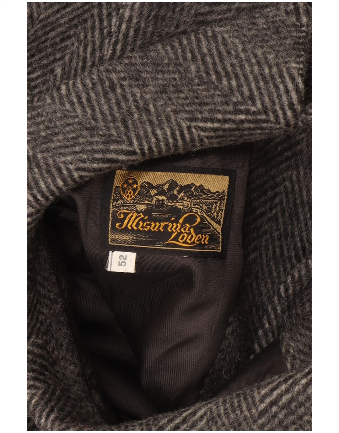 Vintage muški kaput IT 52 XL sivi riblja kost