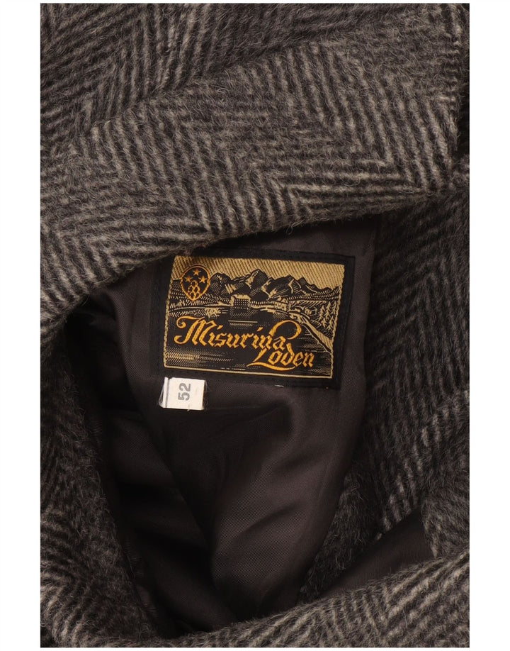 Vintage muški kaput IT 52 XL sivi riblja kost