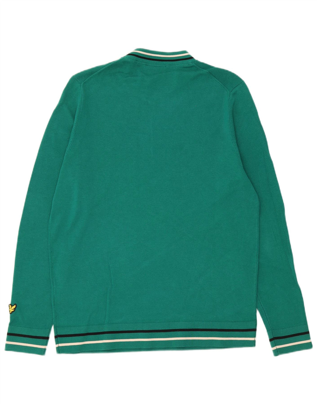 Lyle & Scott muški džemper s okruglim izrezom, srednji zeleni pamuk
