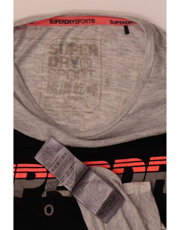 Superdry muška majica kratkih rukava s grafičkim motivima, veliki sivi poliester u boji