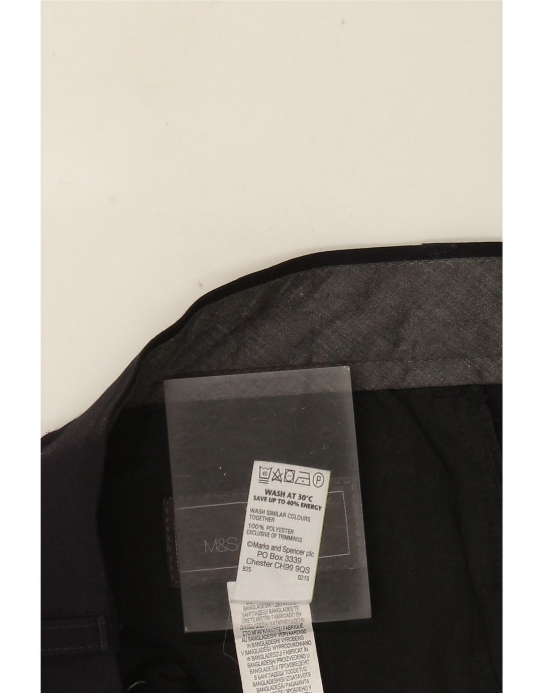 MARKS & SPENCER Muške hlače standardnog kroja W36 L33 tamnoplavi poliester