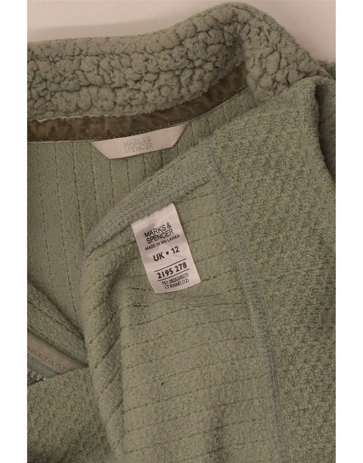 Marks & Spencer Ženska majica s izrezom s patentnim zatvaračem UK 12 Srednji kaki