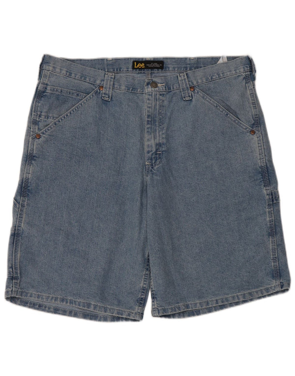 LEE Mens Kansas Cargo Denim Kratke hlače W36 Veliki plavi pamuk