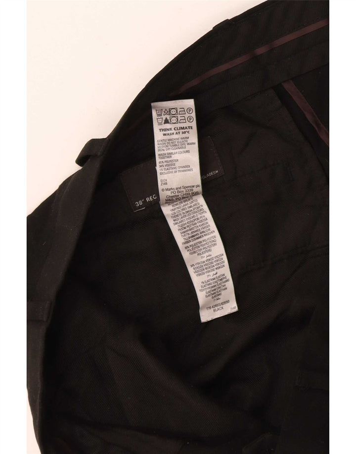 Marks & Spencer muške uske hlače W38 L28 crni poliester