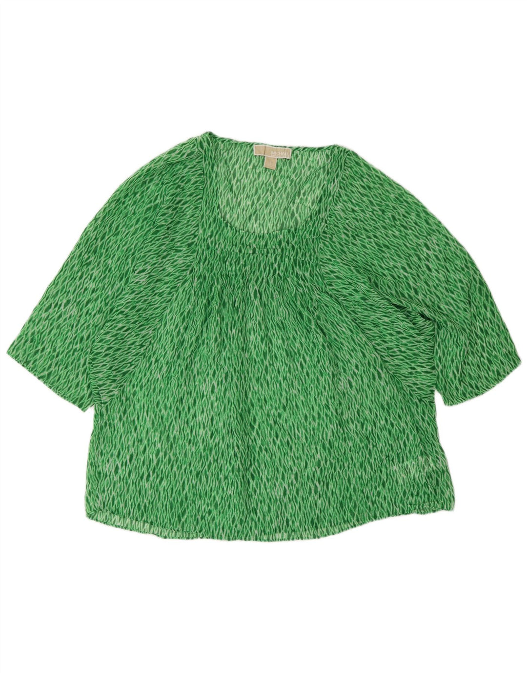 Michael Kors gornji dio ženske bluze UK 16 Large Green Argyle/Diamond poliester