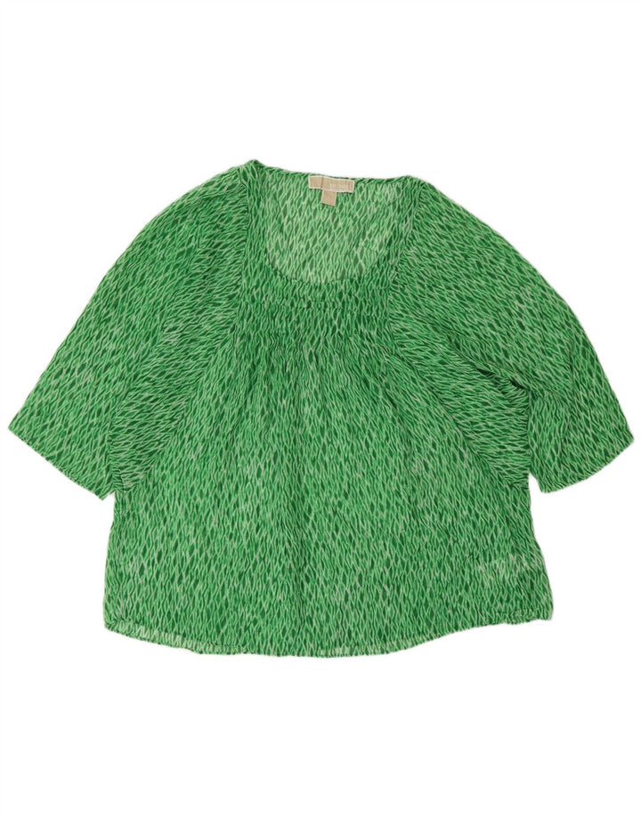 Michael Kors gornji dio ženske bluze UK 16 Large Green Argyle/Diamond poliester