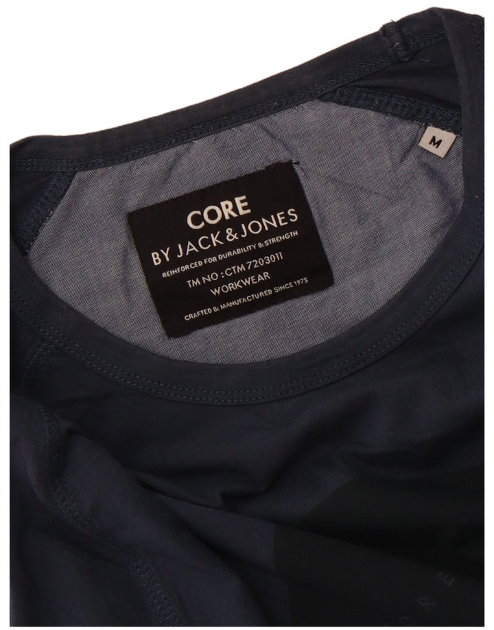 Jack & Jones muška majica dugih rukava s grafikama, srednje tamnoplava