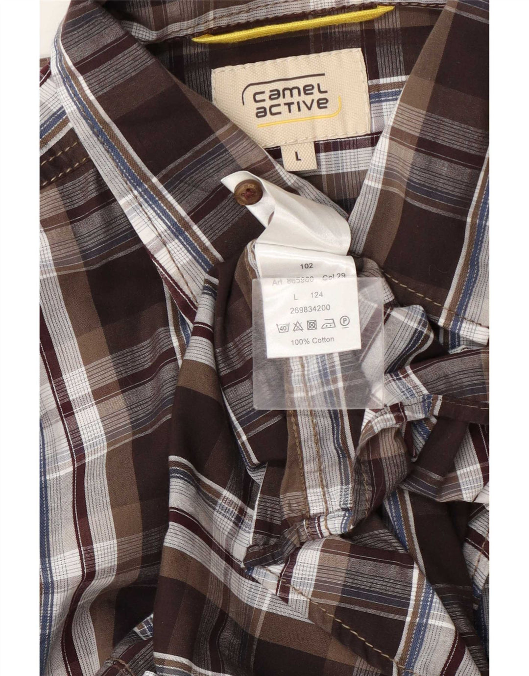 Camel Active muška košulja, pamuk, veliki, smeđi karirani