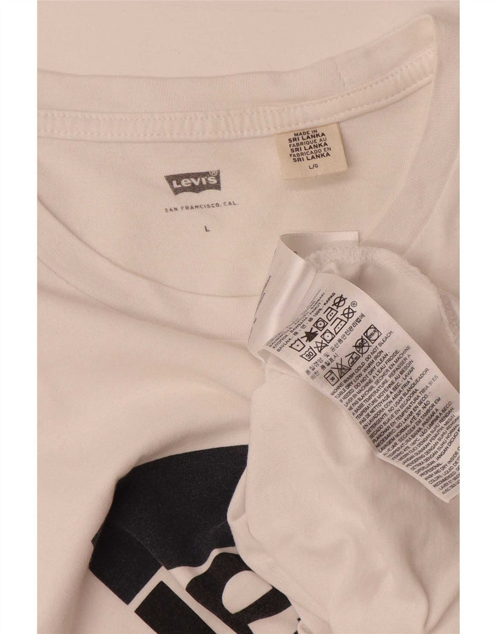 Levi's muška majica s grafičkim motivima, veliki bijeli pamuk