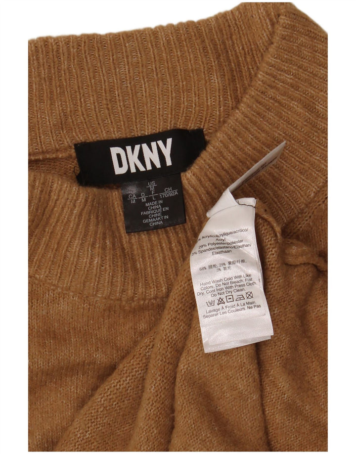 Dkny ženski džemper s kornjačičastim ovratnikom UK 14 Srednje smeđi akril