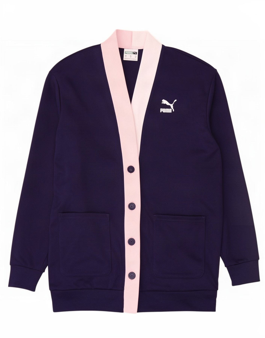 Puma ženska gornja jakna za trenirku UK 14 Medium Navy Blue Colourblock