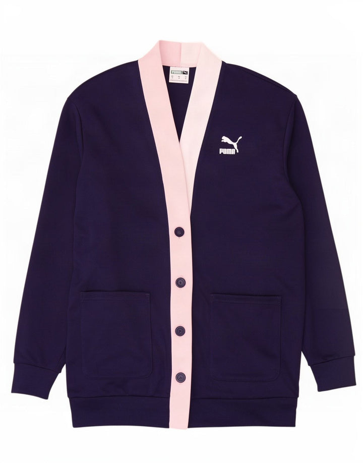 Puma ženska gornja jakna za trenirku UK 14 Medium Navy Blue Colourblock