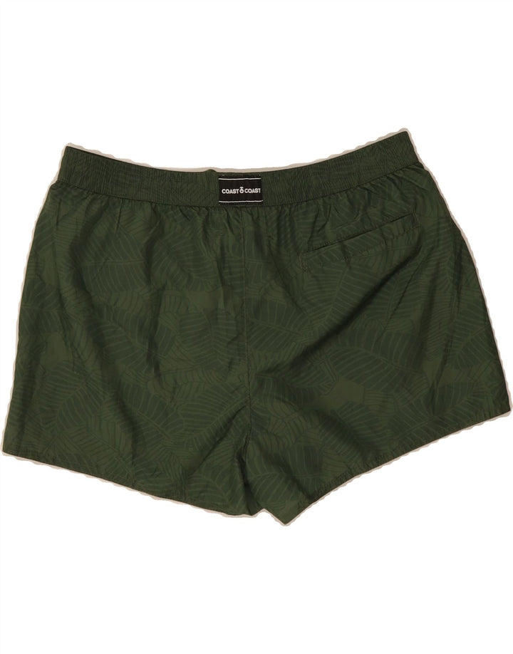 COAST Womens Abstract Pattern Swimming Shorts UK 16 Large  Green Polyester Vintage Coast and Second-Hand Coast from Messina Hembry 