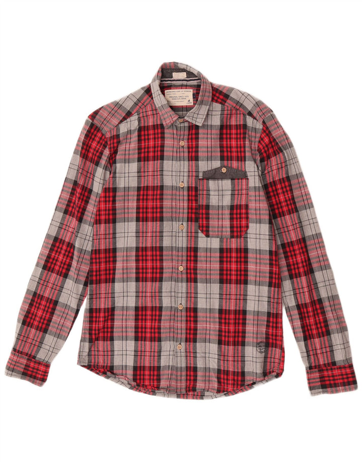 Jack & Jones muška flanelska košulja mali crveni karirani pamuk